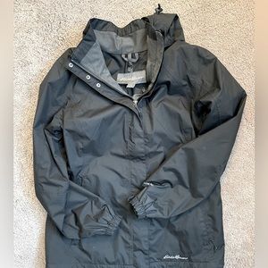 Eddie Bauer Womens black rain jacket